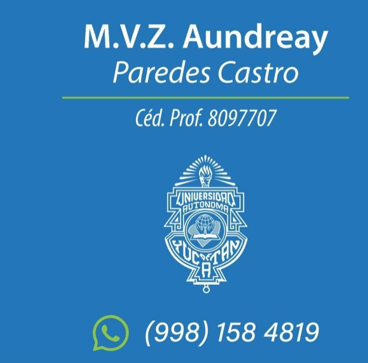 Tarjeta informativa de July Vet con datos profesionales y WhatsApp.